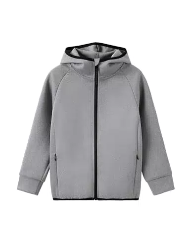 PatPat Jungen Hoodie Sweatjacke mit Kapuze und Reißverschluss Atmungsaktiv Leicht