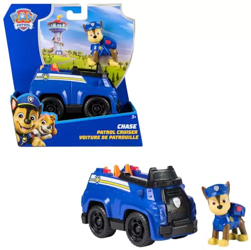 PAW Patrol Chase Figur Mit Polizei Fahrzeug, Authentisches Spielzeug Ab 3 Jahren