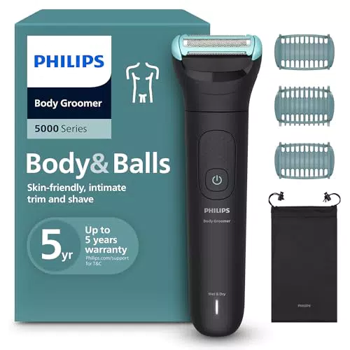 Philips Bodygroom Series 5000 BG5470/15 Trimmer für Männer, Duschfest, Intimbereich