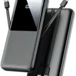 Powerbank 26800mAh 22,5W USB C Schnellladegerät mit 3 Anschlüssen und 2 Kabeln für iPhone Android