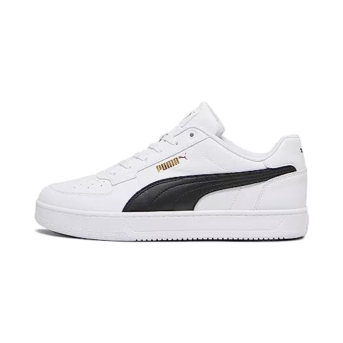 PUMA Unisex CAVEN 2.0 Sneaker, White Black-Gold