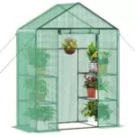 Ribelli Foliengewächshaus mit Tür, Winterfestes Treibhaus für Pflanzen und Gemüse