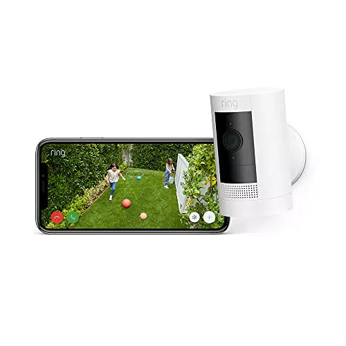 Ring Außenkamera Stick Up Cam Battery – 1080p HD, WLAN, witterungsbeständig, Alexa-kompatibel
