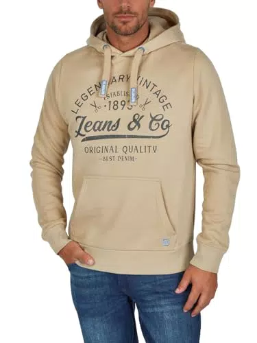 Riverso Hoodie Herren Regular Fit RIVArmin Kapuzenpullover mit Print