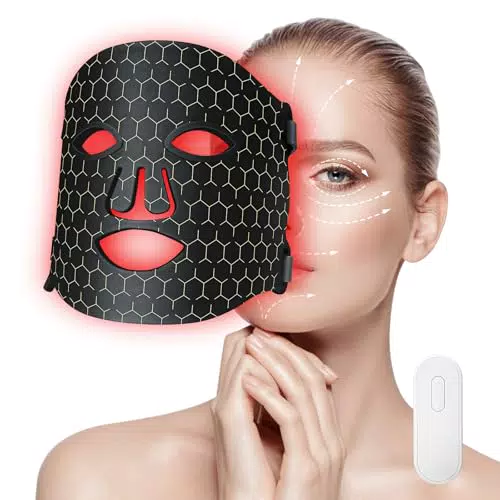 LED Rotlichtmaske für Gesicht, 7 Farben, Wiederaufladbar, Anti-Aging, Verjüngung