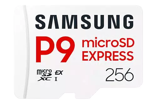 Samsung P9 Express microSD 256GB High-Speed Speicherkarte für Switch 2 & 4K Video