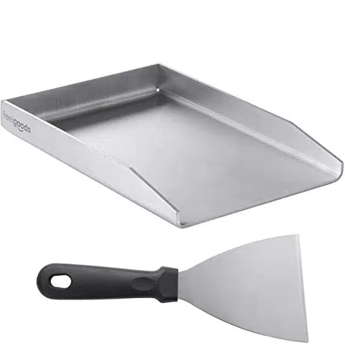 Smartpeas Edelstahl Grillplatte Plancha Universal Für Kohle- Und Gasgrills Mit Spachtel
