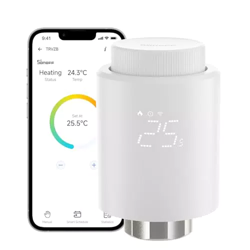 Sonoff TRVZB Smart Heizkörperthermostat Zigbee 3.0, App-Steuerung, Alexa kompatibel