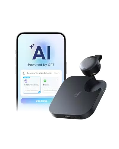 Soundcore Work Voice Recorder KI Diktiergerät mit Spracherkennung und Transkription