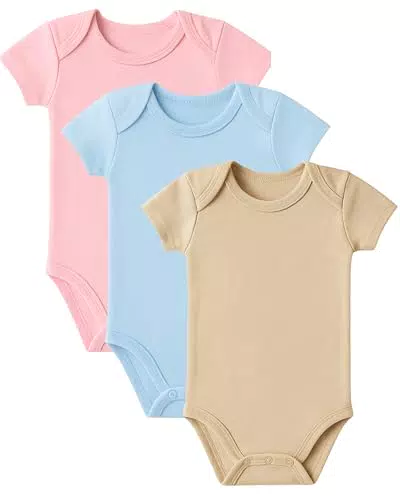 spielfratz Baby Body Kurzarm Wickelbody aus Baumwolle Sanft und Bequem für Babys