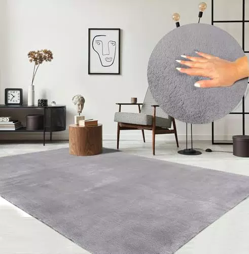 the carpet Relax kuscheliger Kurzflor Teppich, Anti-Rutsch Unterseite