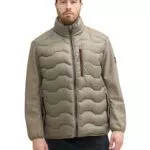 TOM TAILOR Herren Plussize Hybrid Jacke Mit Stehkragen