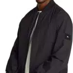 Tommy Hilfiger Herren Bomberjacke mit Baseballkragen – Branded Bomberjacke