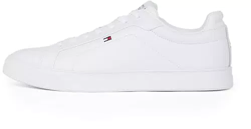 Tommy Hilfiger Herren Court Sneaker Icon Flag Essential aus Leder