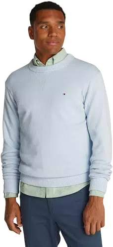 Tommy Hilfiger Herren Pullover Chunky Cotton Crew Neck Strickpullover