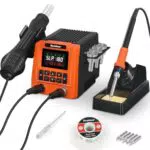 TOOLOUR 851 Lötstation mit PID Temperaturregelung, Heißluftgebläse und Lötkolben