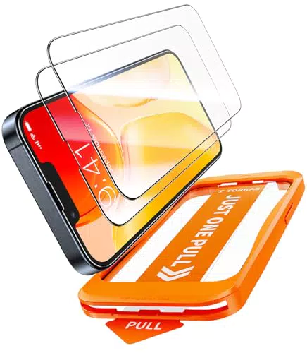 TORRAS Panzerglas Schutzfolie für iPhone 16e/17e 9H, Vollbild, Anti-Fingerabdruck