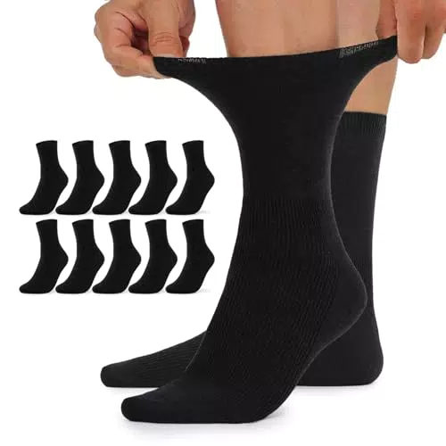 TUUHAW Diabetikersocken für Herren und Damen, gesundheitliche Baumwollsocken