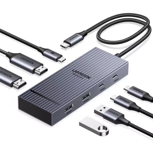 UGREEN Revodok Pro 207 USB C Hub 10Gbps Docking Station Dual HDMI 4K für Laptop