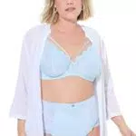 Ulla Popken Damen Shaping-Brief mit Spitze und Trägern Plus Size