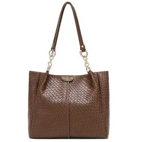 Unisoul Handtasche Damen Groß Shopper PU Leder Elegante Schultertasche Büro Reisen