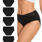 Hipster Damen Unterhosen Baumwolle Mittlere Taille Spitze Weich Atmungsaktiv