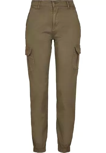 Urban Classics Damen High Waist Cargo Pants Hose