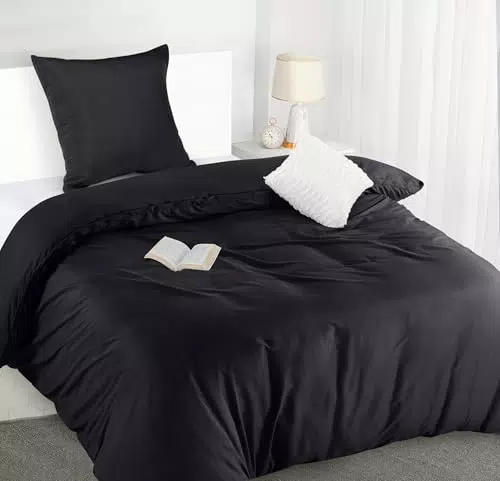 Utopia Bedding Bettwäsche Set - Mikrofaser Bettbezug + Kissenbezug - Grau