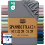 Utopia Bedding - Spannbettlaken 180x200cm - Grau - Gebürstete Polyester-Mikrofaser Spannbetttuch - 35 cm Tiefe Tasche