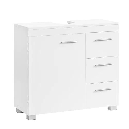 VASAGLE Waschbeckenunterschrank Badezimmerschrank mit 3 Schubladen und 2 Fächern