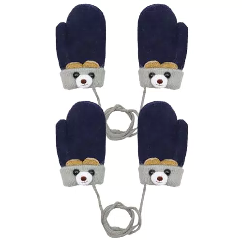 VEGCOO Baby Winter Handschuhe Fäustlinge Warm Strick für Jungen Mädchen 0-3 Jahre