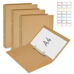 VGECEE Ringbuch A4 Nachfüllbar Kraftpapier Ringordner für Schule und Büro