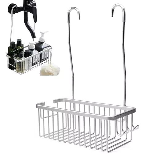 VGECEE Duschablage Hängeregal Edelstahl Duschkorb Ohne Bohren Für Badezimmer