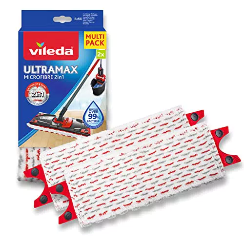 Vileda Ultramax Power Wischer Nachfüllpack Mikrofaser Ersatz für Flachwischer