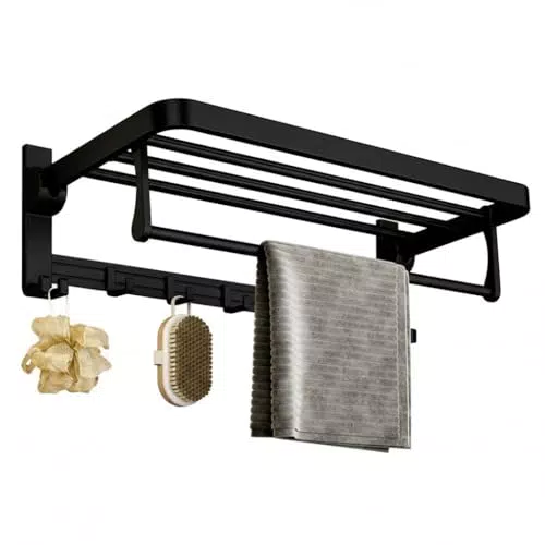 Vninkul Handtuchhalter mit Ablage Wandregal Bad Handtuchhalter Wandmontage