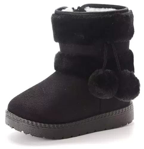Vorgelen Kinder Wärme Gefütterte Schneestiefel Mädchen Winterschuhe Baby Rutschfest Stiefel Kleinkindschuhe Weichsohlen Schlupfstiefel