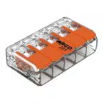 WAGO Klemme, 3-Leiter, 4 mm, Verbindungsklemmen mit Hebel