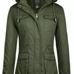 Wantdo Damen Fleece Gefütterter Parka Warme Winterjacke Gepolsterte Outdoor Jacke
