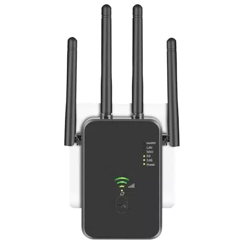 Ultraxtender WLAN Verstärker 1200Mbit/s Dualband Repeater mit LAN, WPS, kompatibel