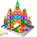 WOOBLO Magnetische Bausteine Mini Magnetspielzeug Reiseset für Kinder ab 3 Jahren