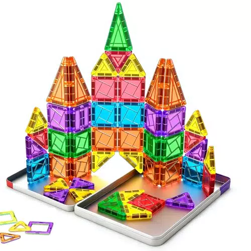 WOOBLO Magnetische Bausteine Mini Magnetspielzeug Reiseset für Kinder ab 3 Jahren