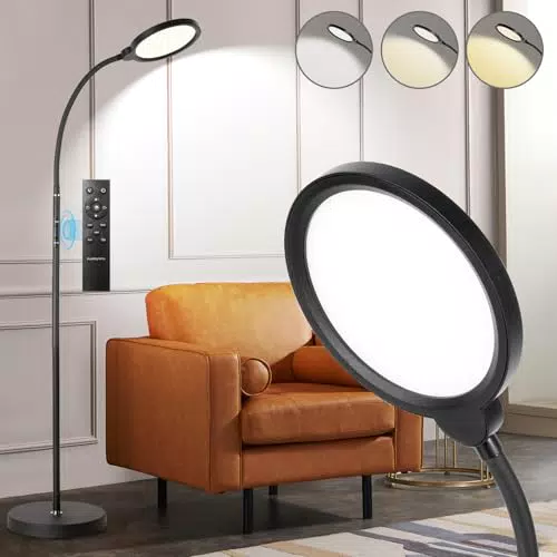 YOPSTAR Stehlampe LED Leselicht Dimmbar mit Fernbedienung für Wohnzimmer Büro