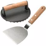 Zeeooil Burgerpresse Set mit Burger Smasher und Grillspachtel für Barbecue Grill