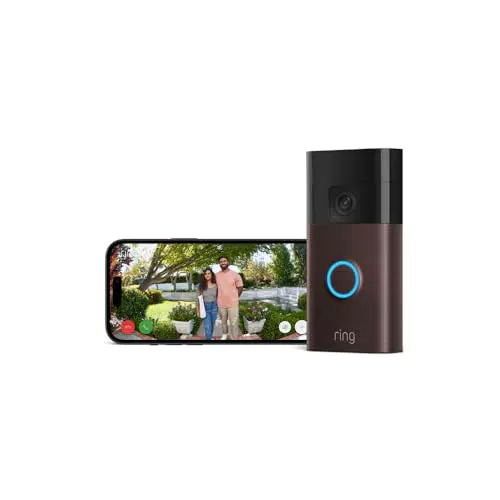 Ring Akku-Videotürklingel – Zertifiziert, WLAN-Sicherheitskamera, Selbstinstallation
