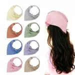 ZHYTUAL Dreieck Bandana Damen Kopftuch Boho Chiffon Turban Sommer Elastisch