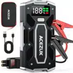 Starthilfe Powerbank 4-in-1 mit Kompressor, LCD-Display & LED Taschenlampe