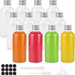ADERTOS Mini Saftflaschen PET Plastikflaschen Befüllbar mit Trichter Etikett Stift