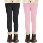 AMIYOYO Mädchen High Waist Leggings Sport Elastisch Weiche Fitness Hose Basic