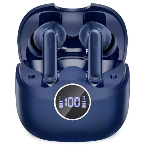 ANC Bluetooth 5.4 In Ear Kopfhörer Noise Cancelling, 45 dB, 6-Mic, 40H Akku