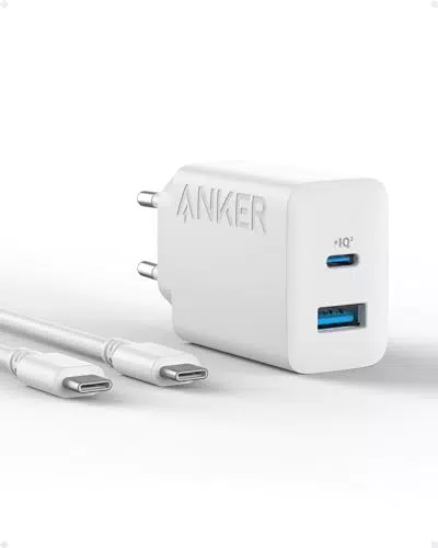 Anker 20W USB C Ladegerät mit 150cm Kabel, Schnellladegerät für iPhone und iPad